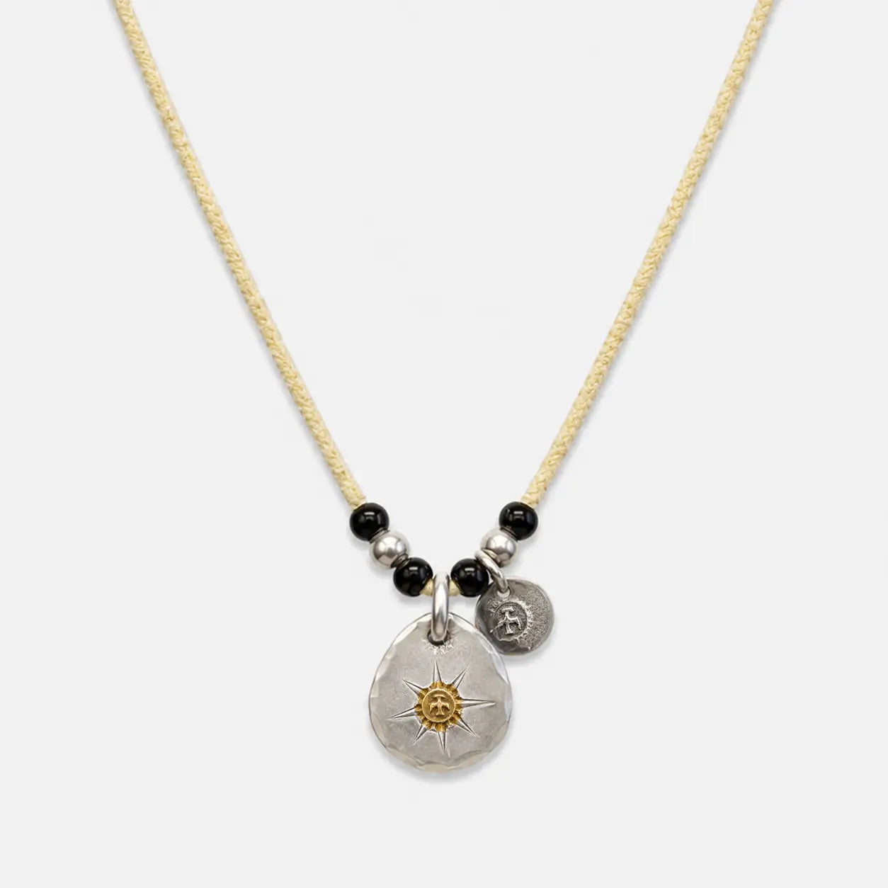 Goros Metal Pendant Setup With Leather Cord