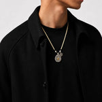 Goros Metal Pendant Setup With Leather Cord