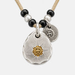 Goros Metal Pendant Setup With Leather Cord