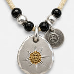 Goros Metal Pendant Setup With Leather Cord