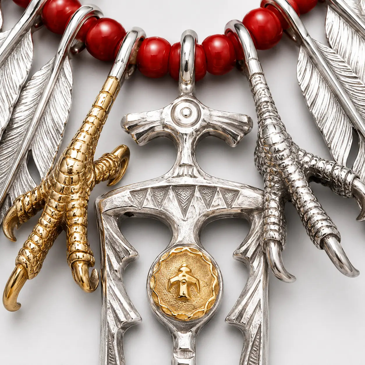 Goros Road Runner With Red Beads Leather Cord Setup