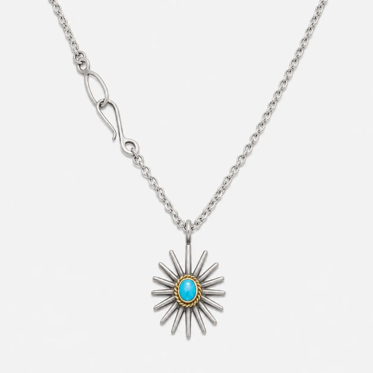 Goros Sea Urchin With Gold Rope Turquoise Setup