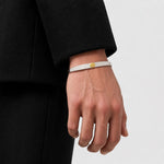 Goros Silver And Gold Face Bracelet