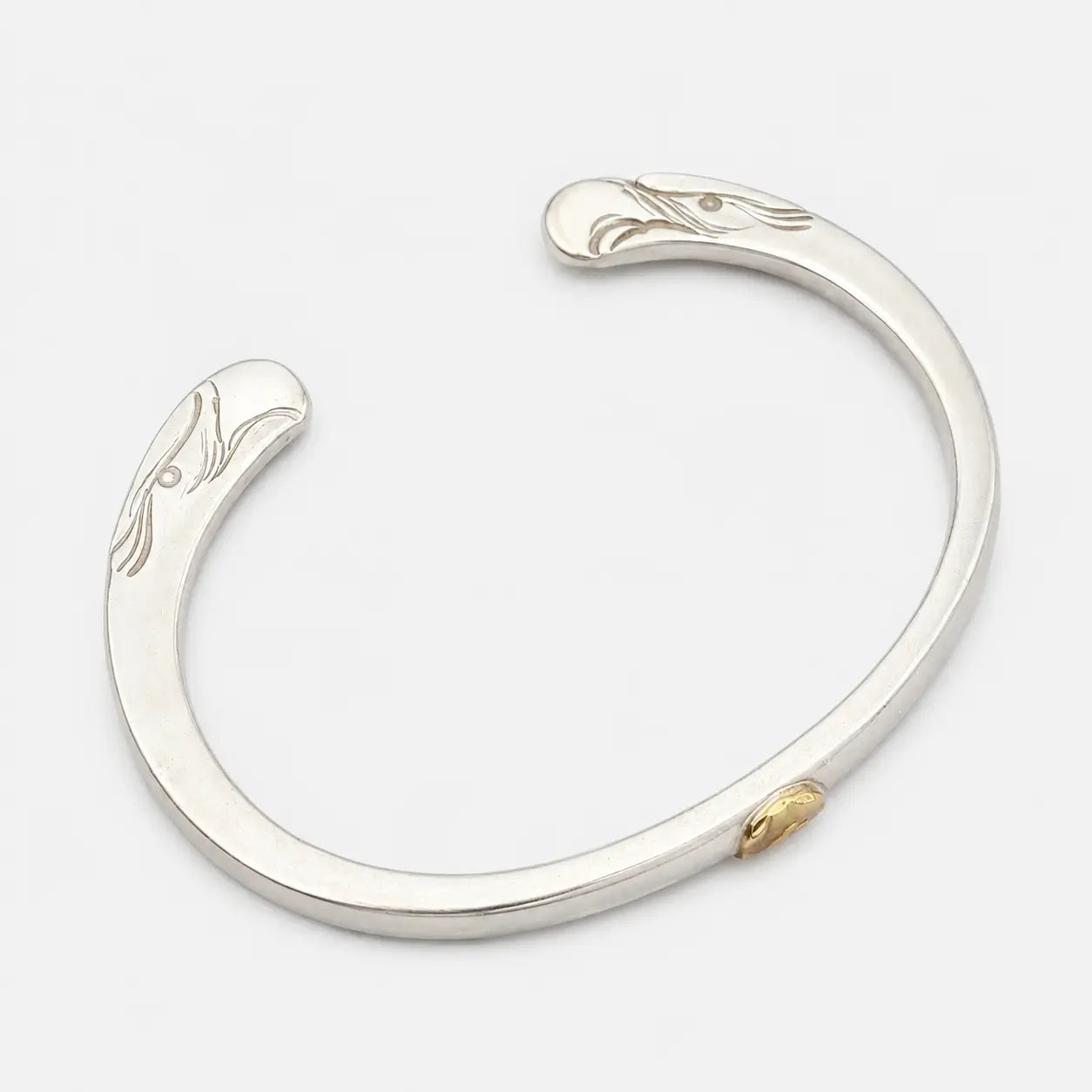 Goros Silver And Gold Face Bracelet