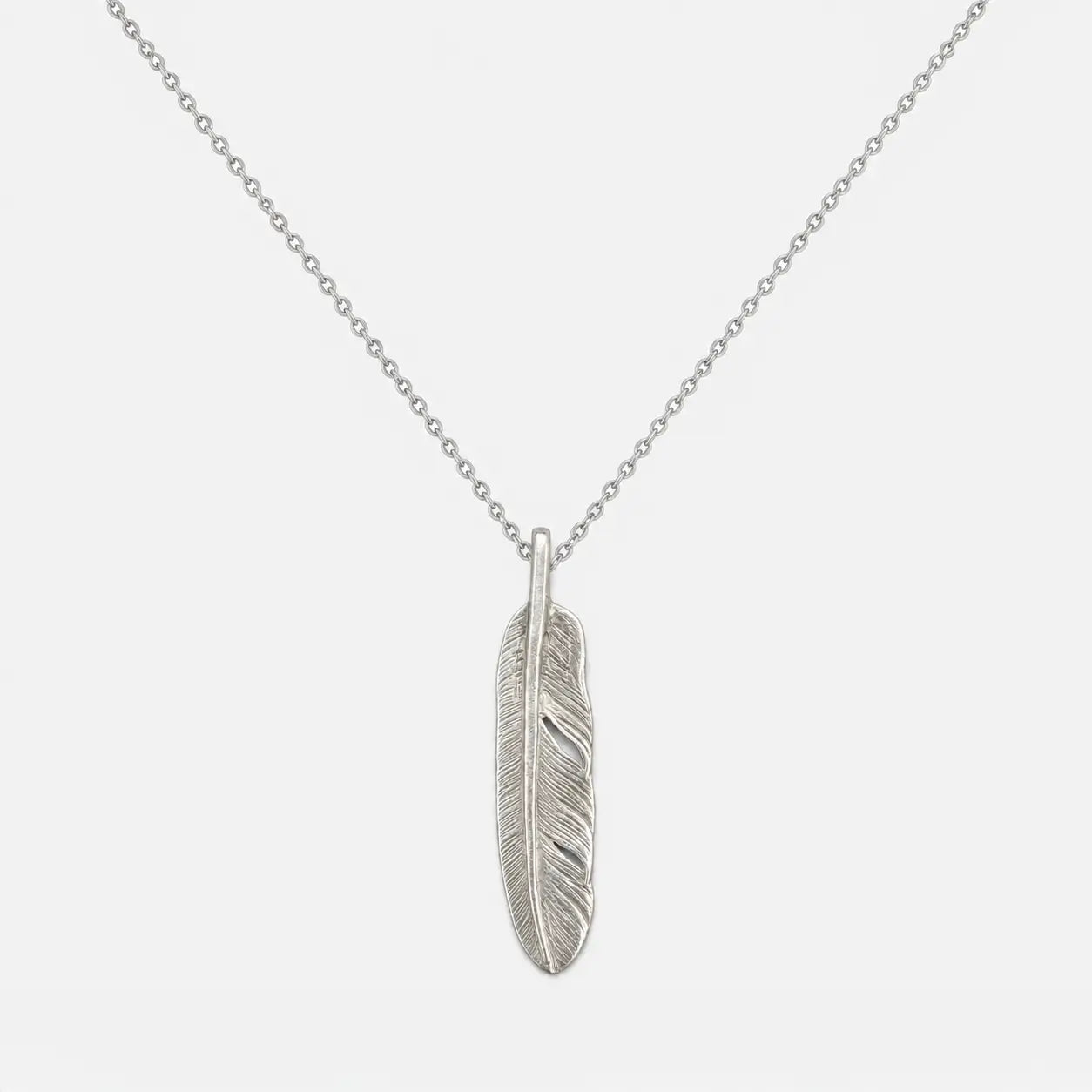 Goros Silver Feather-Facing Left
