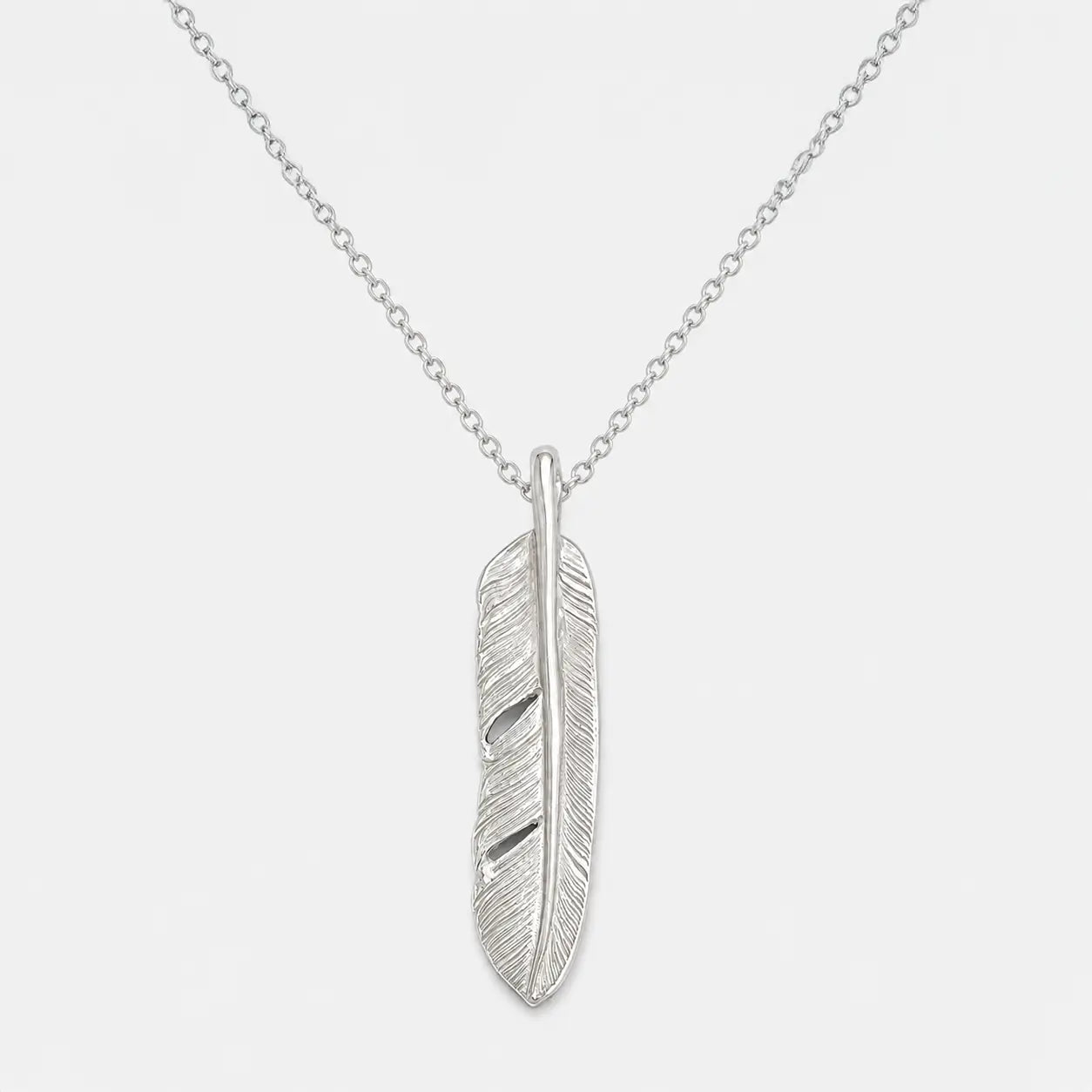 Goros Silver Feather-Facing Right