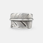 Goros Silver Feather Ring