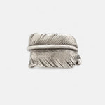 Goros Silver Feather Ring