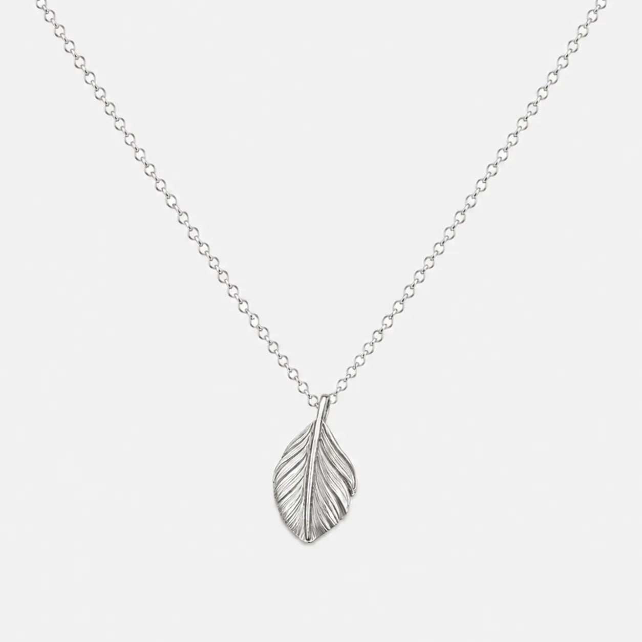Goros Silver Heart Pendant-Facing Left