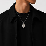 Goros Silver Heart Pendant-Facing Left