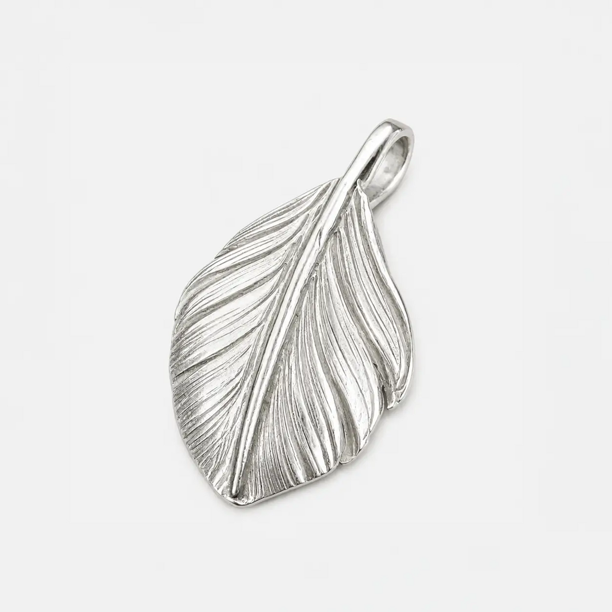 Goros Silver Heart Pendant-Facing Left