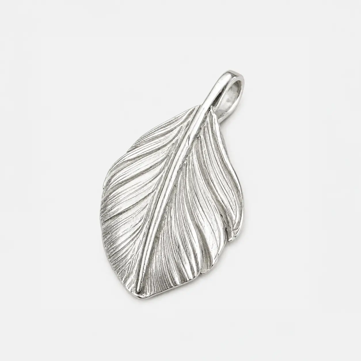 Goros Silver Heart Pendant-Facing Left