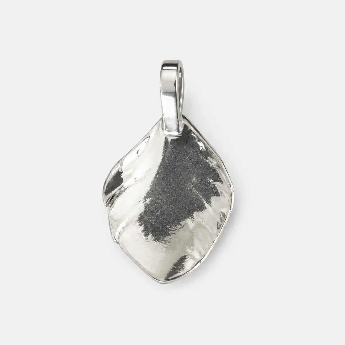 Goros Silver Heart Pendant-Facing Left