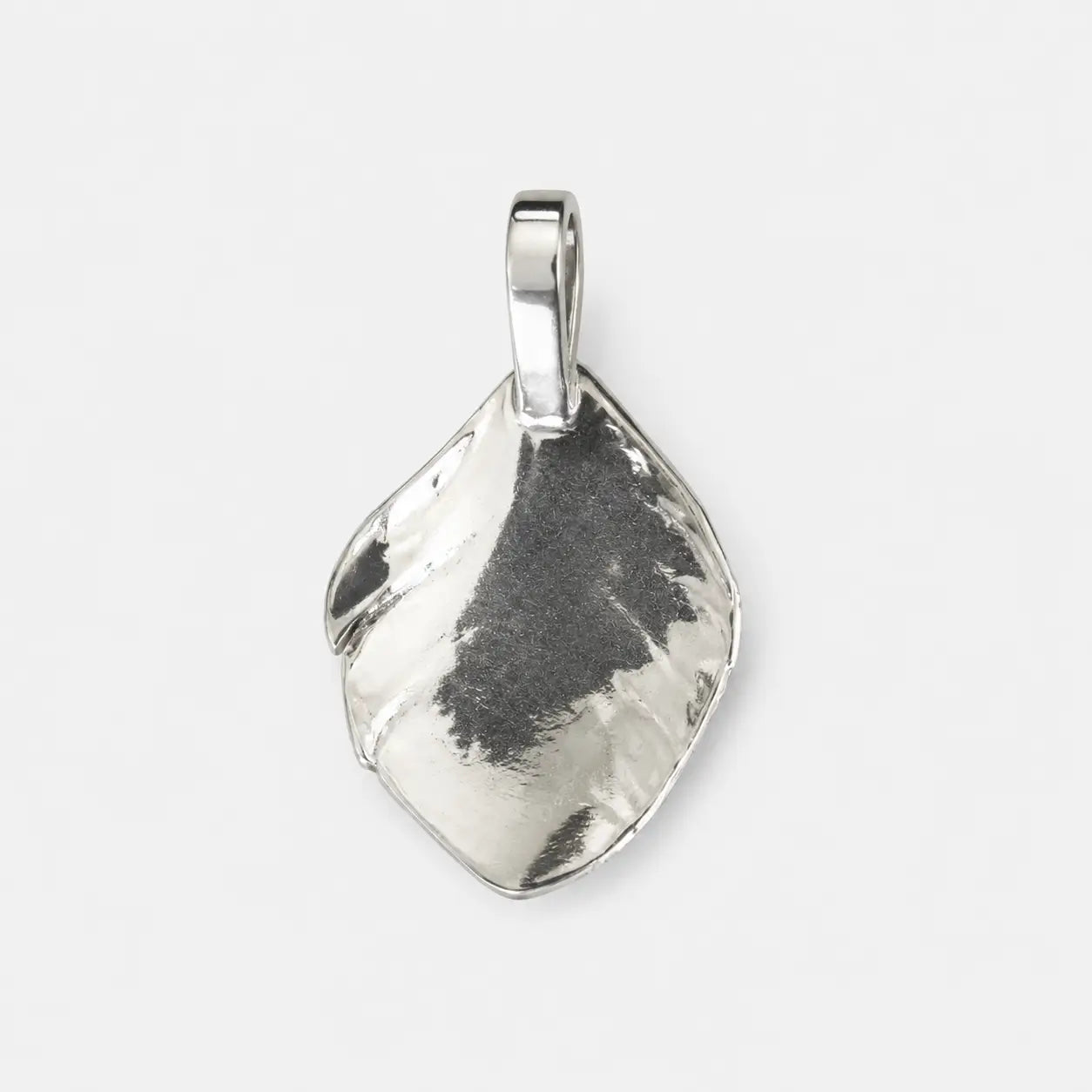 Goros Silver Heart Pendant-Facing Left