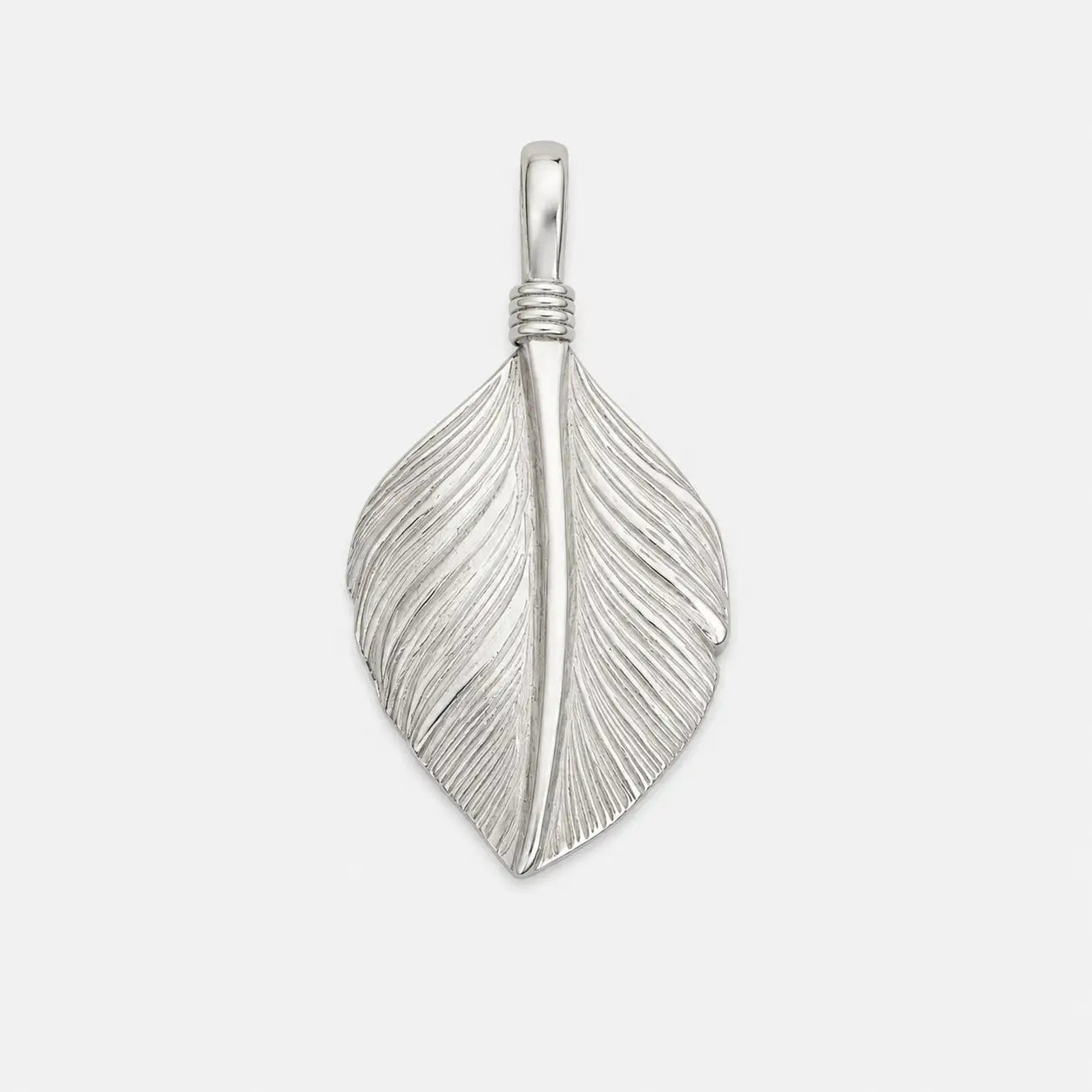 Goros Silver Heart Pendant-Facing Right