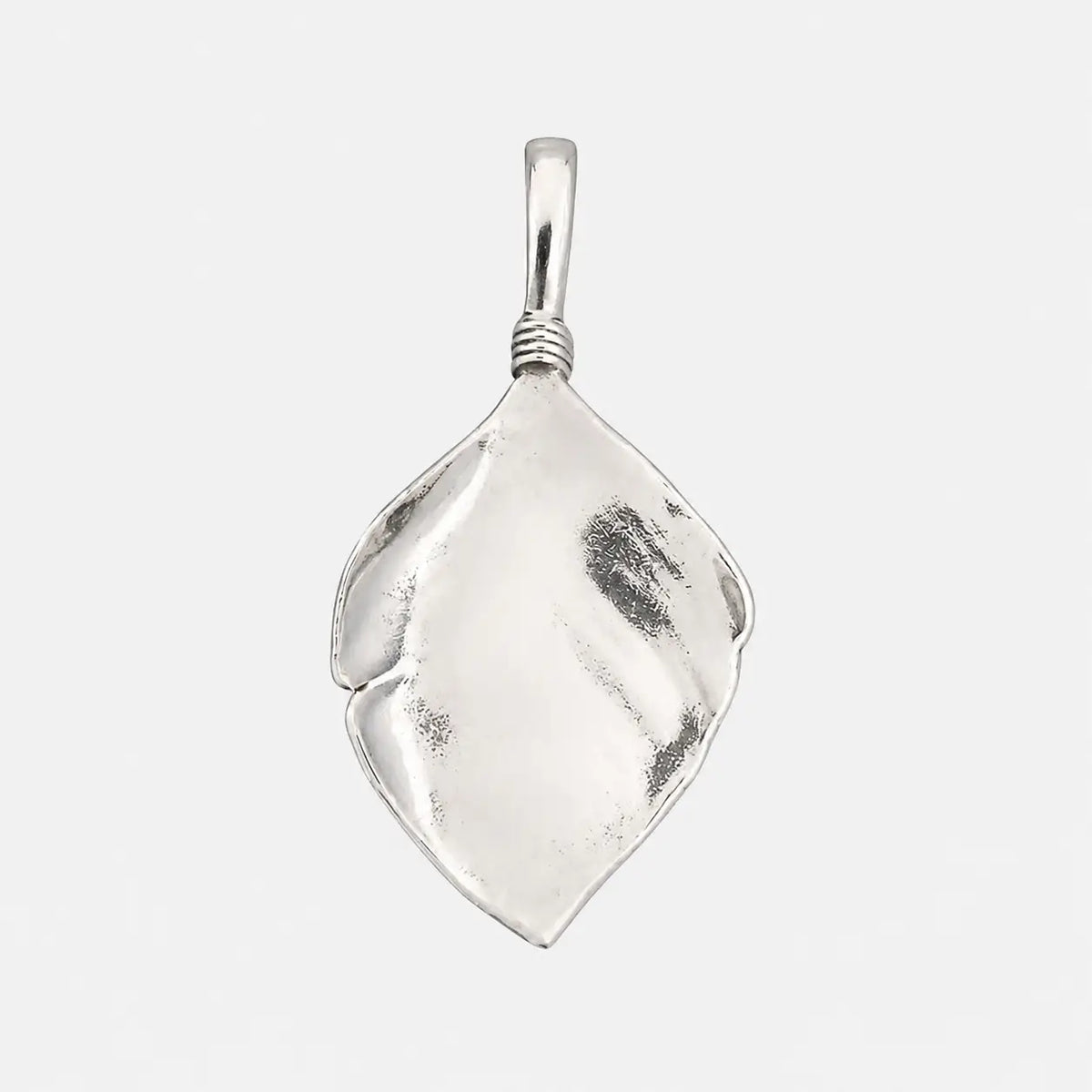 Goros Silver Heart Pendant-Facing Right