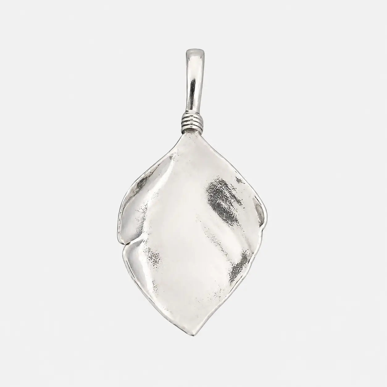 Goros Silver Heart Pendant-Facing Right
