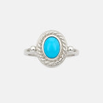 Goros Silver Rope Turquoise Ring