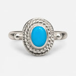 Goros Silver Rope Turquoise Ring