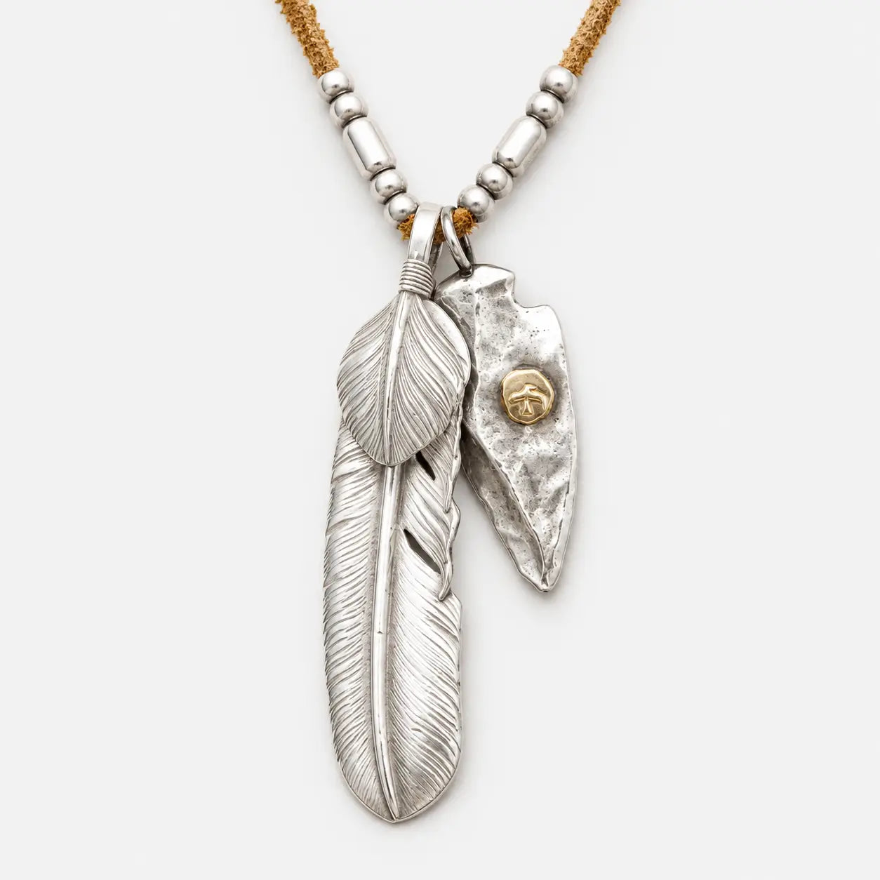 Goros Silver Top Feather & Arrowhead Setup