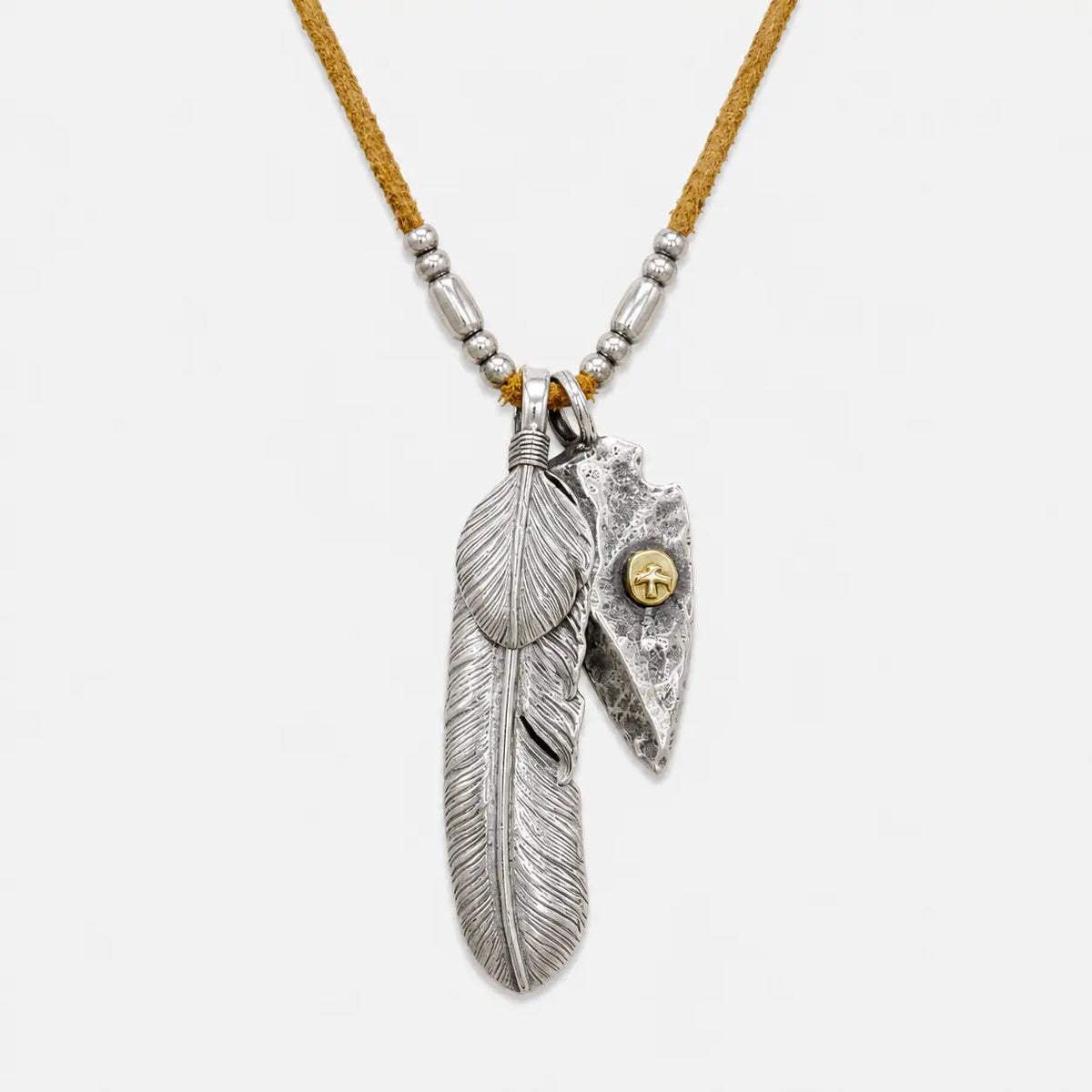 Goros Silver Top Feather & Arrowhead Setup
