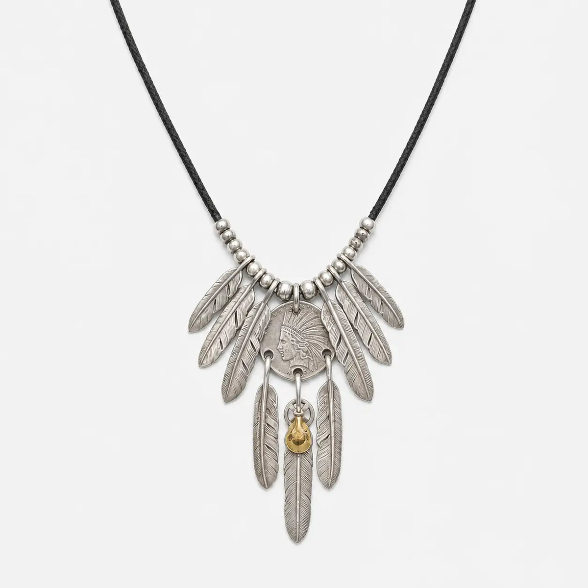 Goros Three Hanging Feathers Pendant Setup