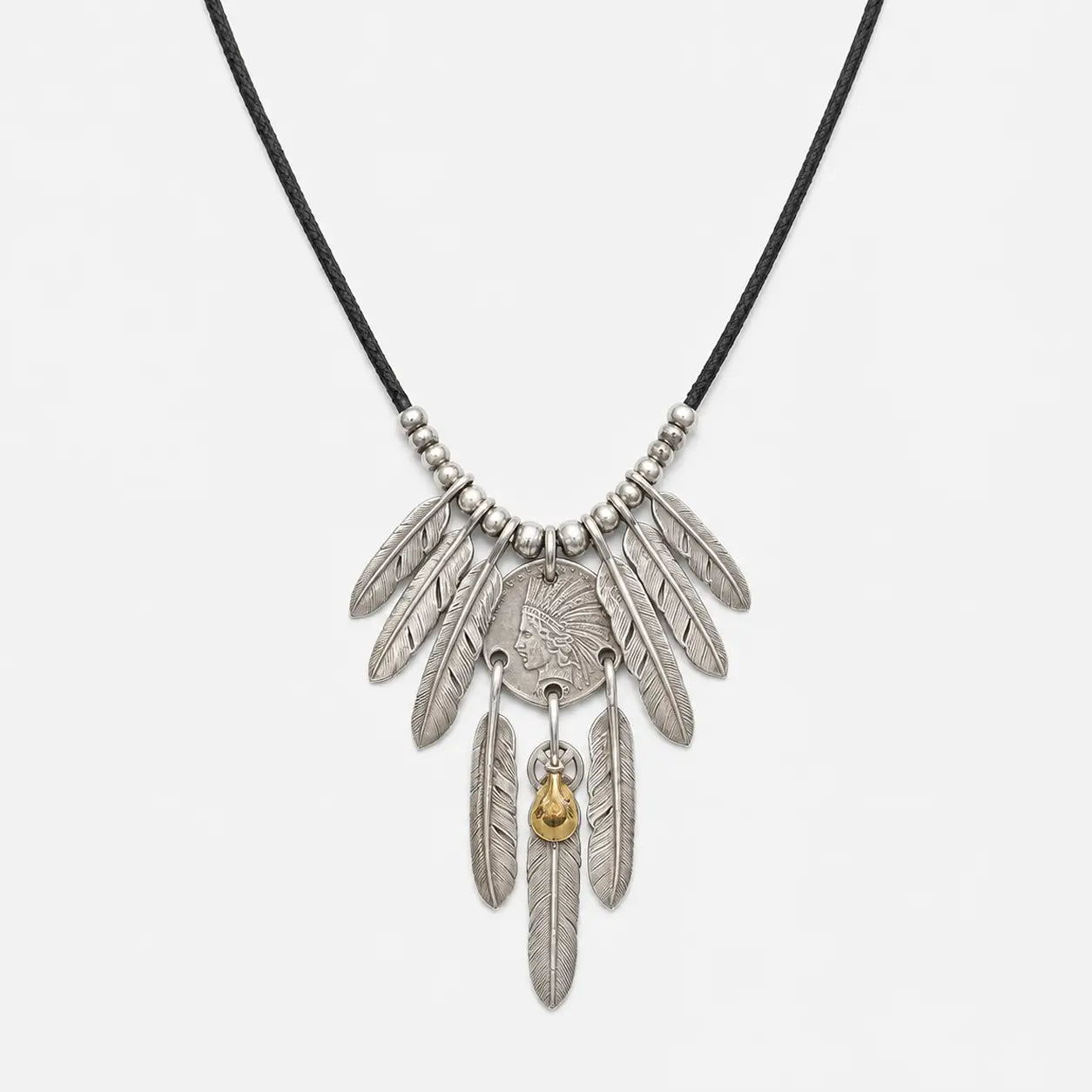 Goros Three Hanging Feathers Pendant Setup