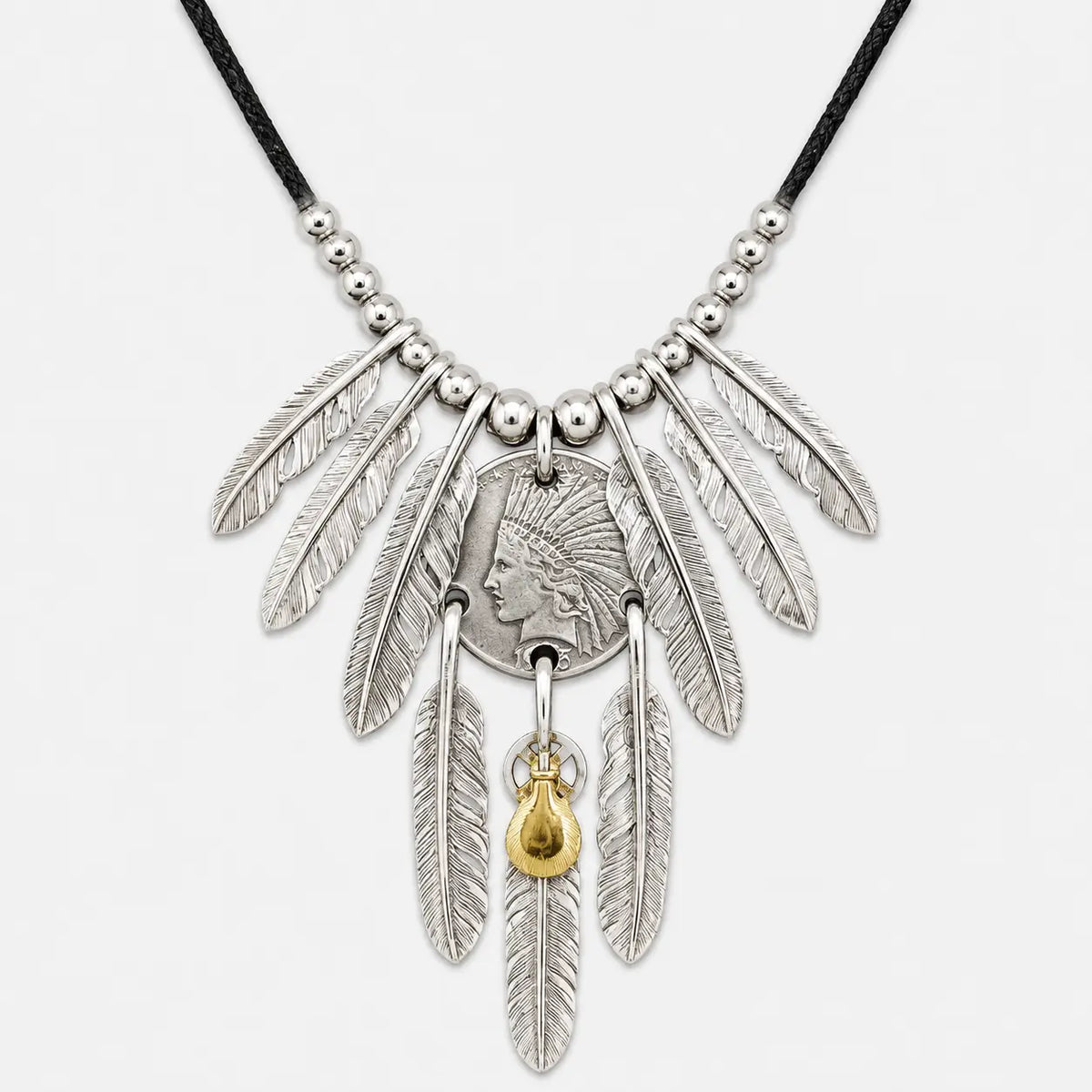 Goros Three Hanging Feathers Pendant Setup