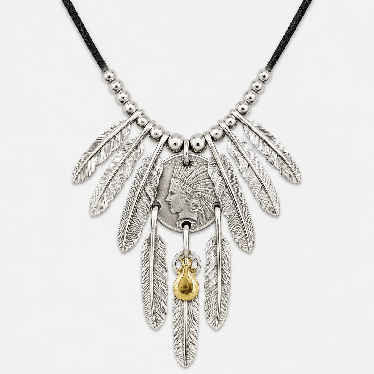 Goros Three Hanging Feathers Pendant Setup