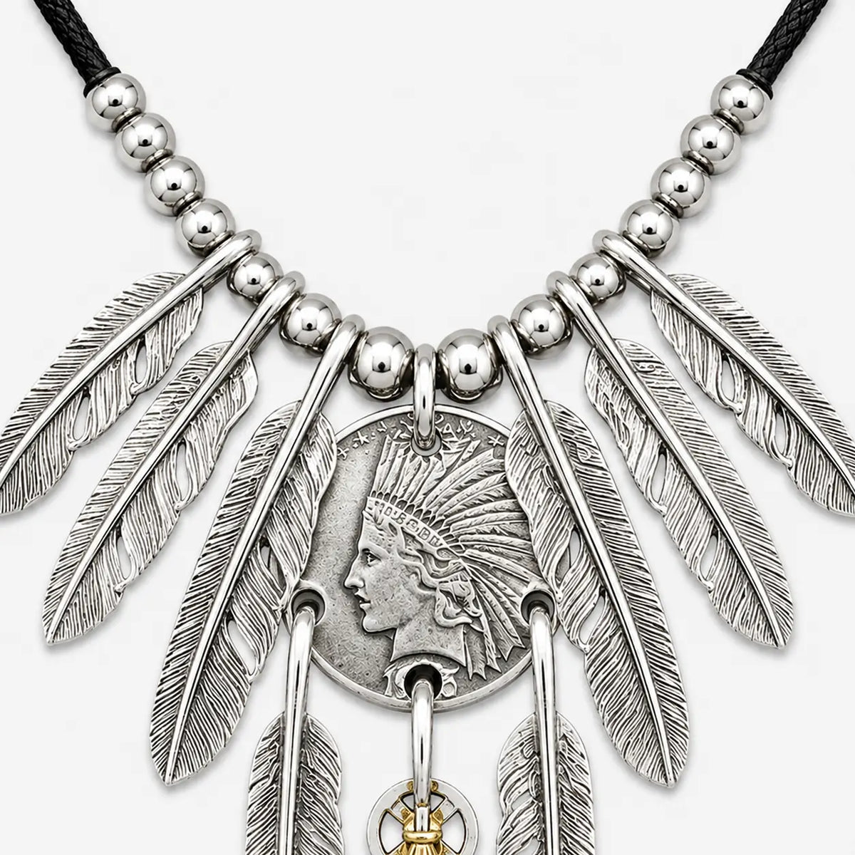 Goros Three Hanging Feathers Pendant Setup