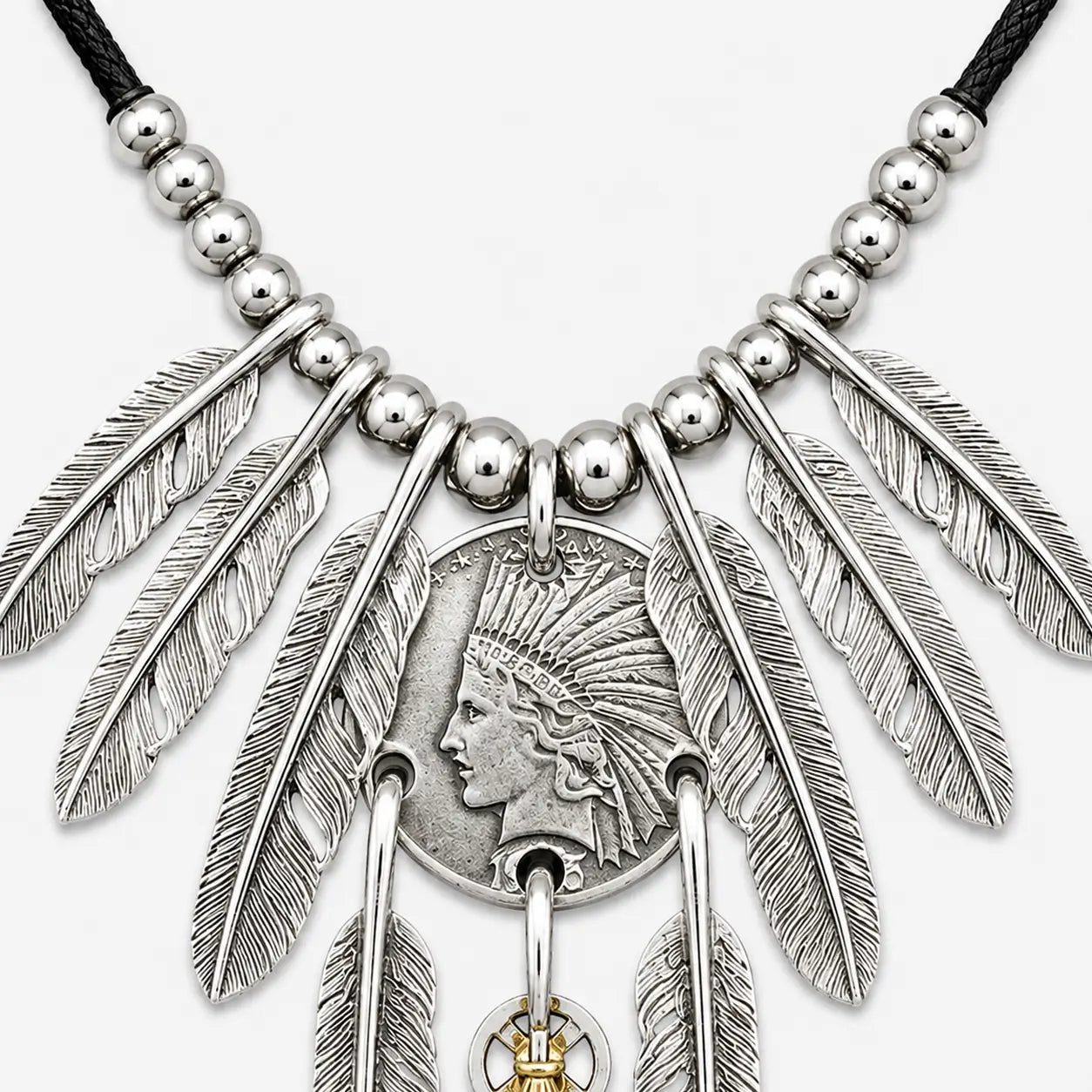 Goros Three Hanging Feathers Pendant Setup