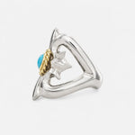 Goros Turquoise - Cast Ring With Gold Rope