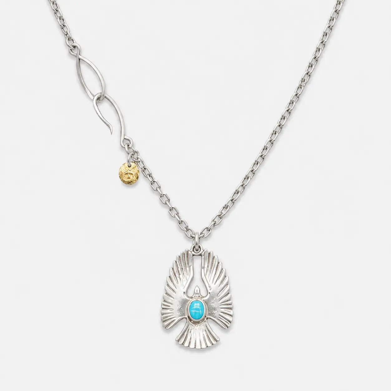 Goros Turquoise Eagle Pendant