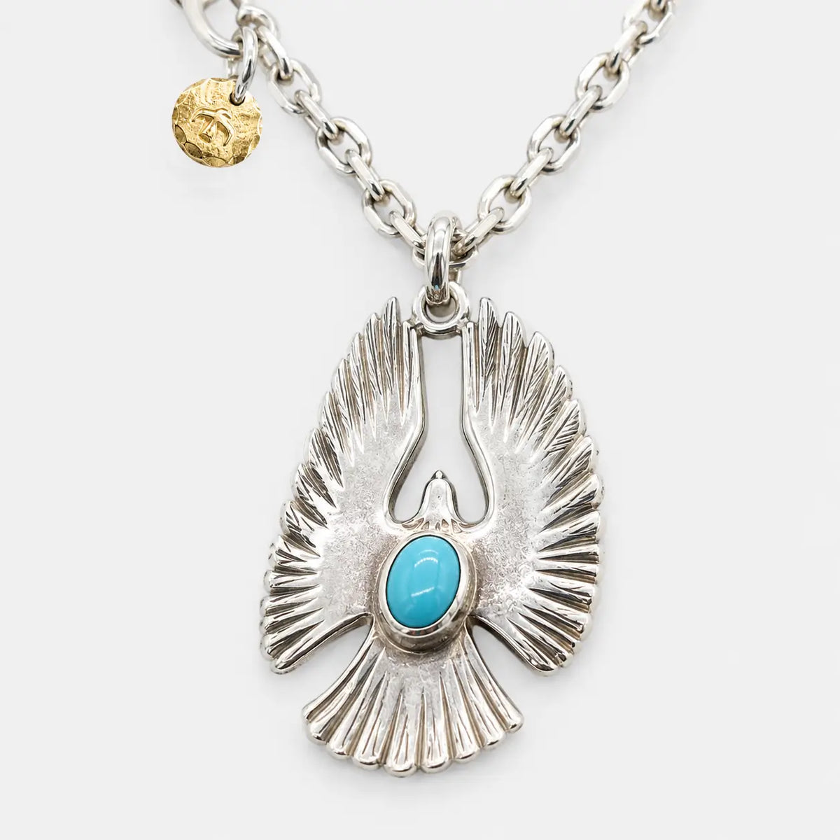 Goros Turquoise Eagle Pendant