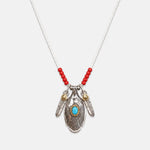 Goros Turquoise Spoon With Heart Wheel Feather Setup