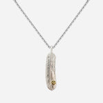 Goros Xl Silver And Gold Feather With Metal - Facing Left