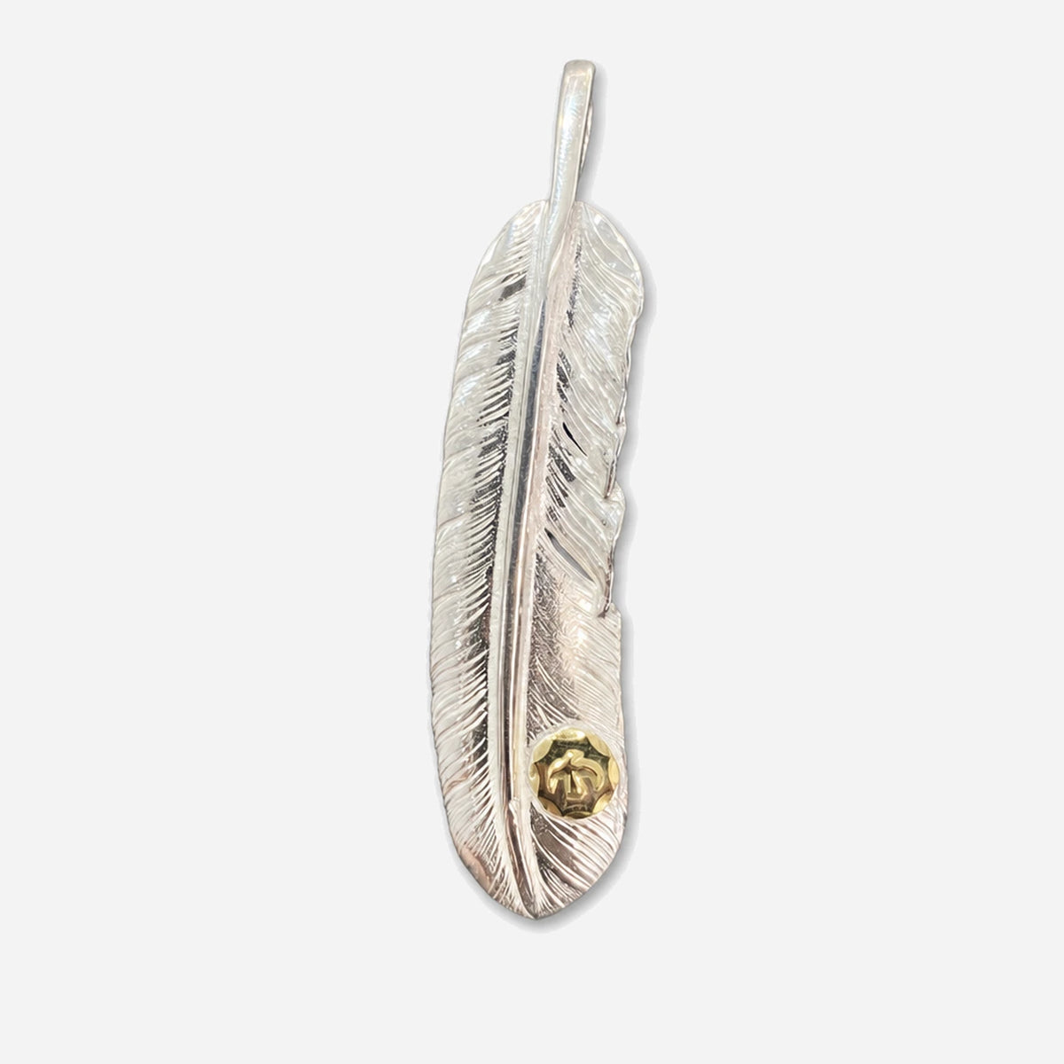 Goros Xl Silver And Gold Feather With Metal - Facing Left