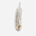 Goros Xl Silver And Gold Feather With Metal - Facing Left