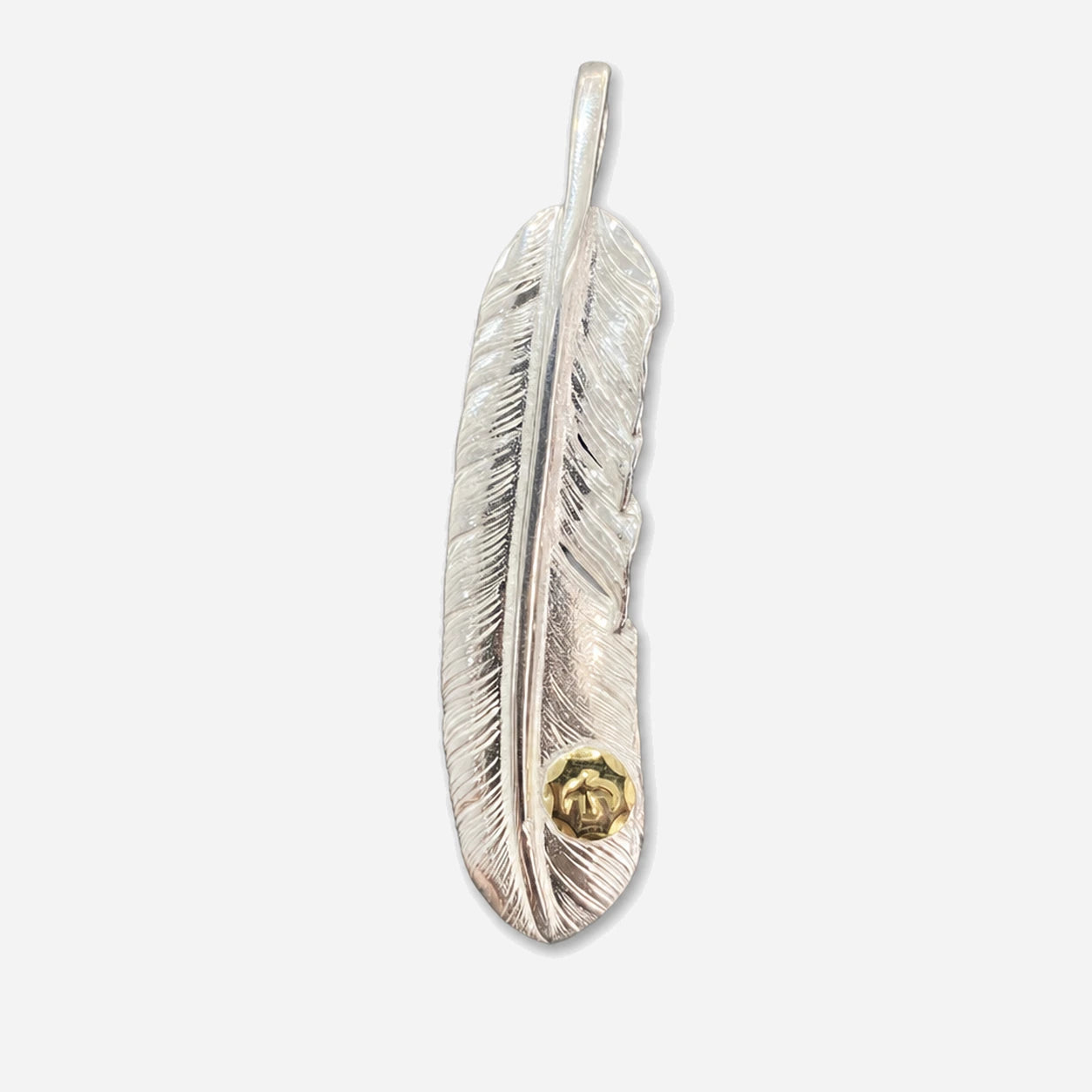Goros Xl Silver And Gold Feather With Metal - Facing Left