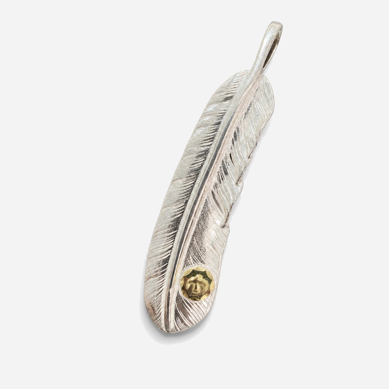 Goros Xl Silver And Gold Feather With Metal - Facing Left