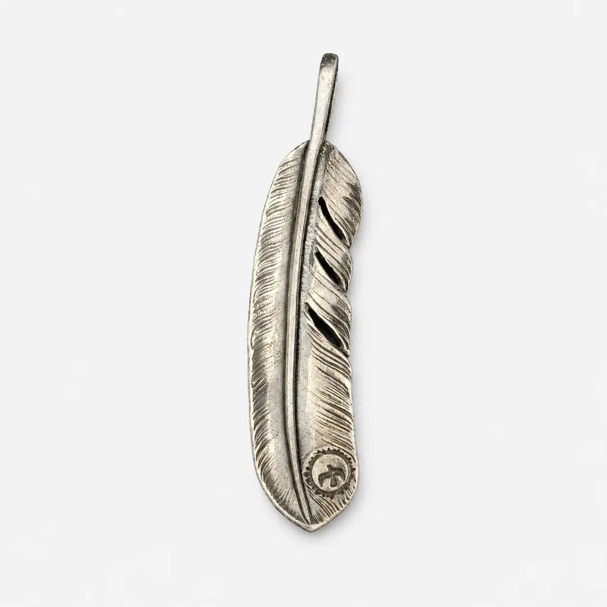 Goros Xl Silver And Gold Feather With Metal - Facing Right
