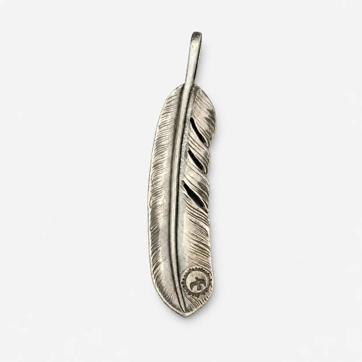 Goros Xl Silver And Gold Feather With Metal - Facing Right