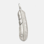 Goros Xl Turquoise Feather Silver Rope - Facing Left