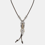 Horizon Blue Rail Feather Sun Crest Pendant