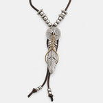 Horizon Blue Rail Feather Sun Crest Pendant