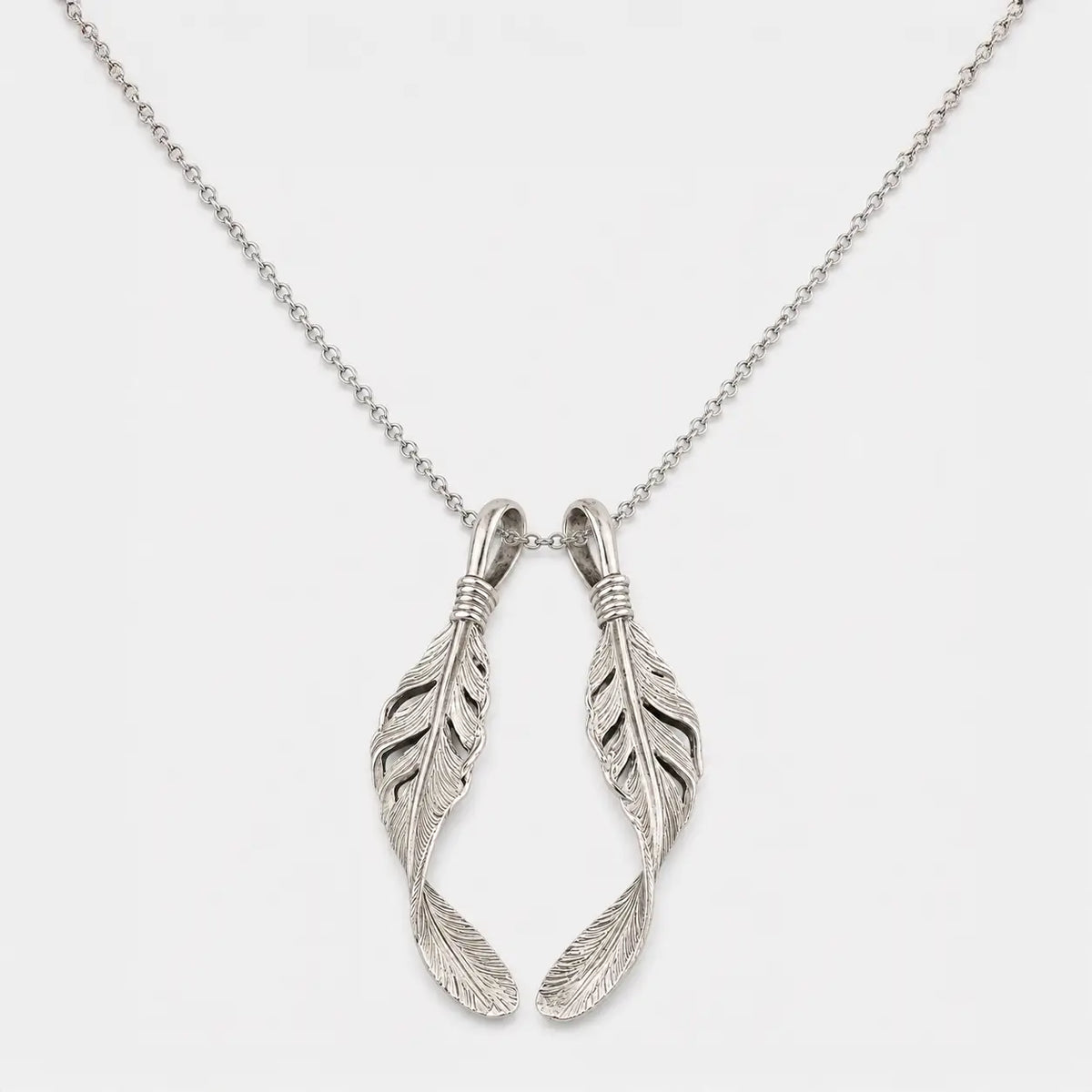 Horizon Blue Silver Twist Feather