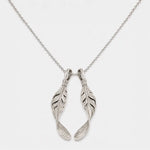 Horizon Blue Silver Twist Feather