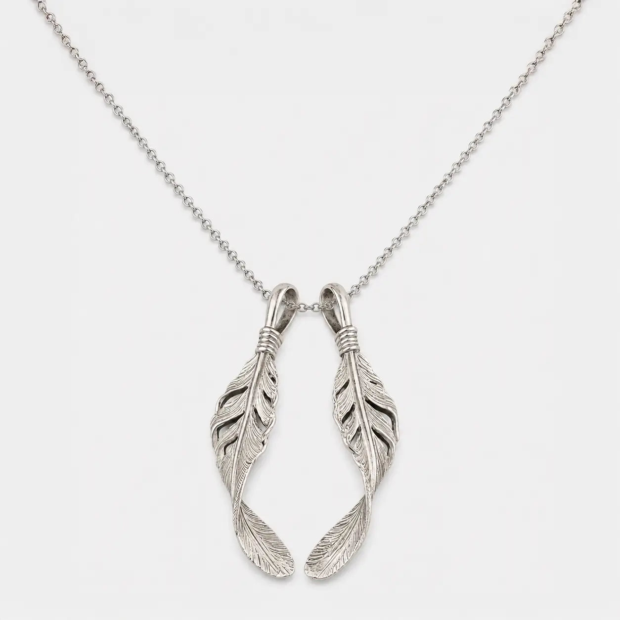 Horizon Blue Silver Twist Feather