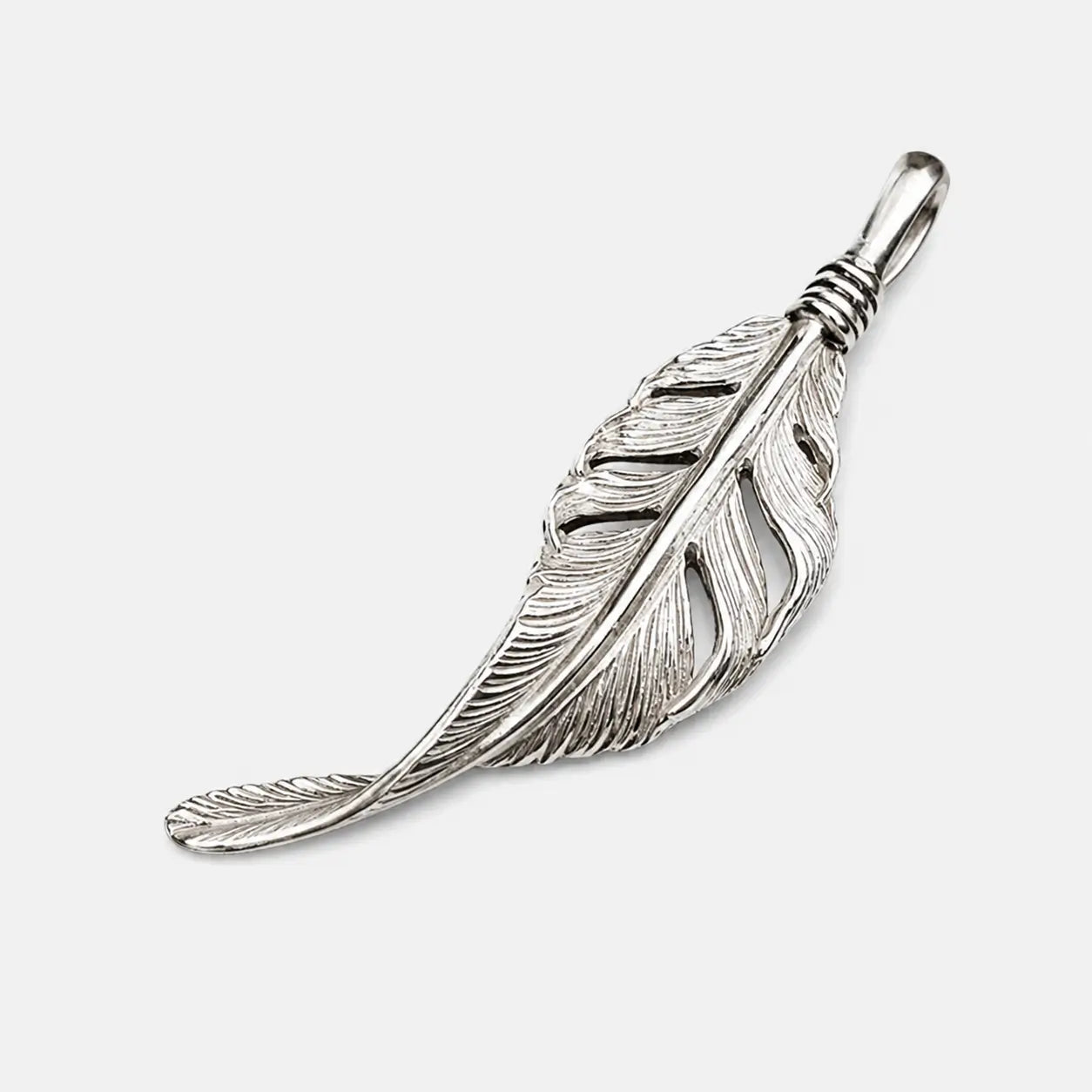 Horizon Blue Silver Twist Feather