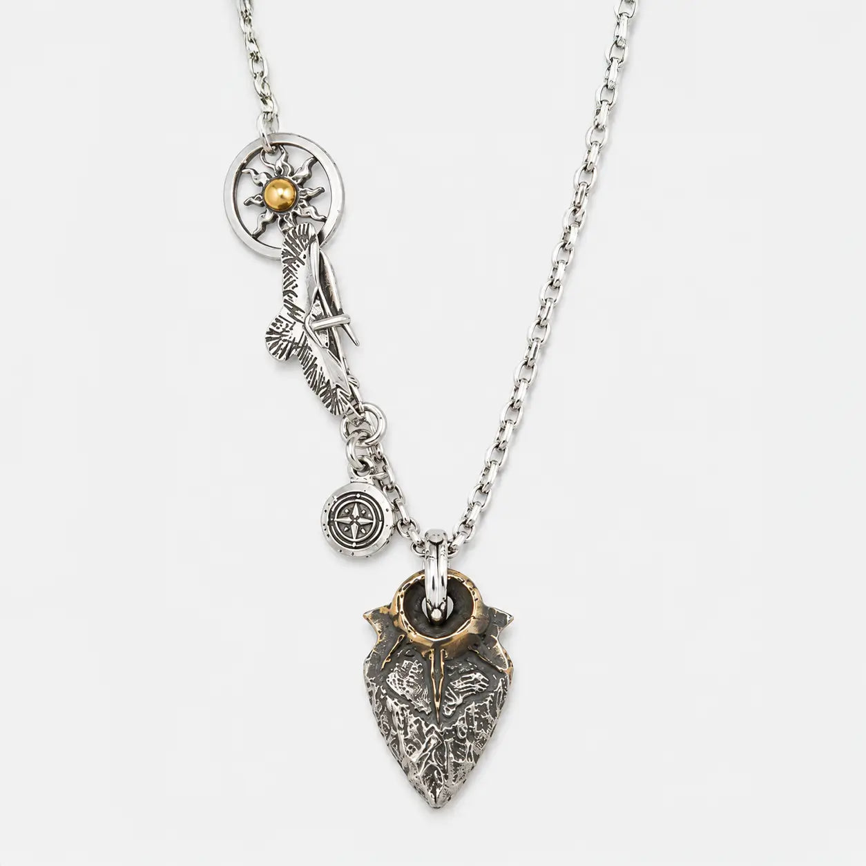 Horizon Blue Sun Stone with Eagle Head Bail & Suncrest Set